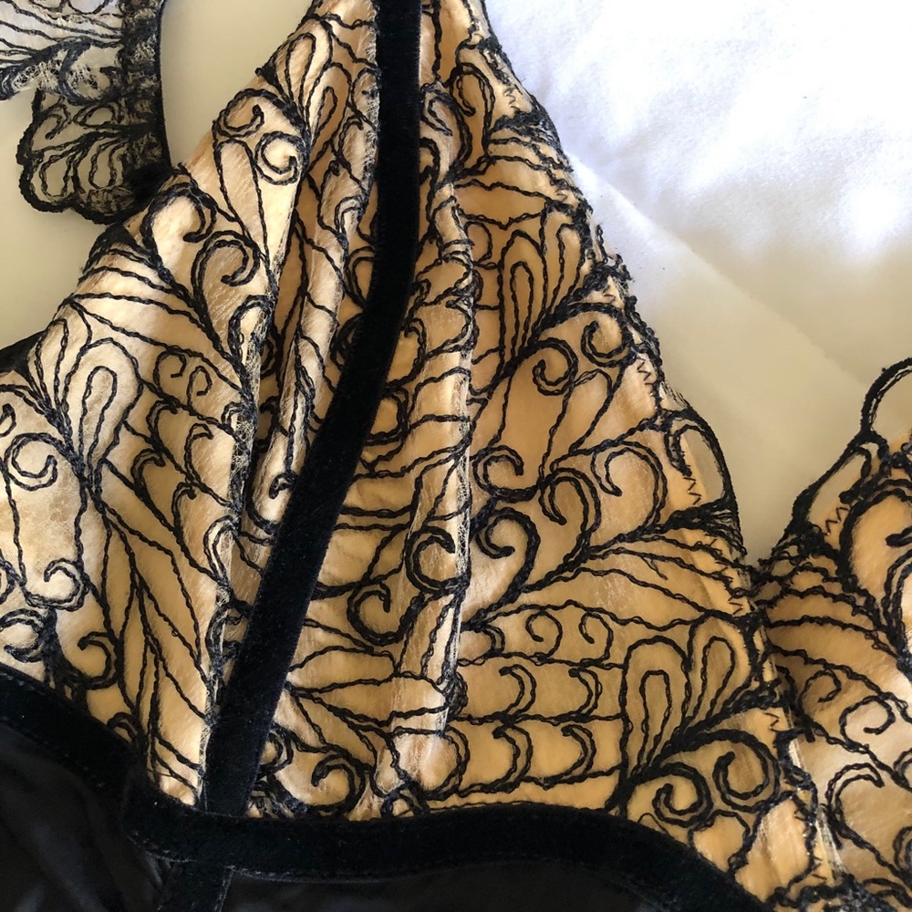 Long Black and Gold Nightdress